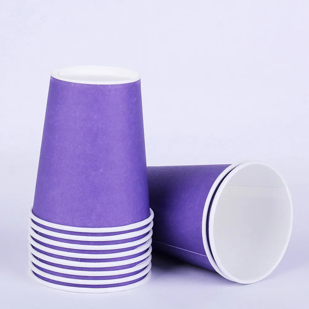10PCS/LOT Multi-Colored Disk Disposable Plates Cake Paper Pan DIY Decoration for Kids Birthday Party Wedding Tableware Supply