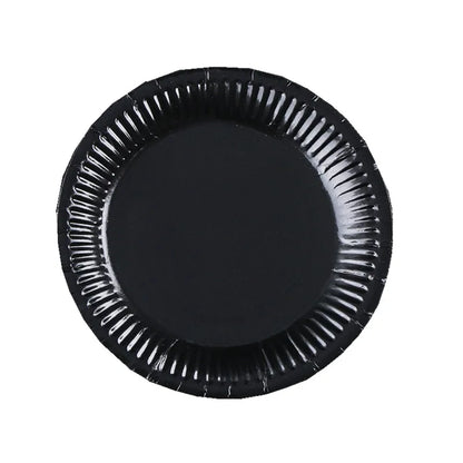 10PCS/LOT Multi-Colored Disk Disposable Plates Cake Paper Pan DIY Decoration for Kids Birthday Party Wedding Tableware Supply