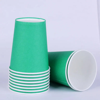 10PCS/LOT Multi-Colored Disk Disposable Plates Cake Paper Pan DIY Decoration for Kids Birthday Party Wedding Tableware Supply