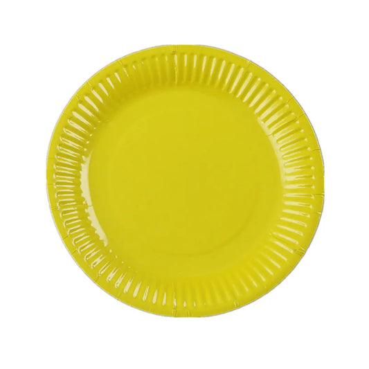10PCS/LOT Multi-Colored Disk Disposable Plates Cake Paper Pan DIY Decoration for Kids Birthday Party Wedding Tableware Supply