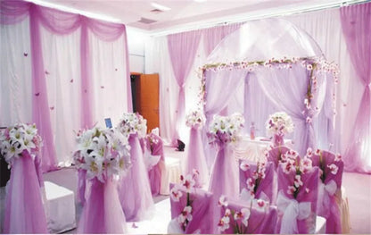 48cm *5*10*15m transparent crystal organza tulle roll fabric for hanging wedding party home decoration new year decoration