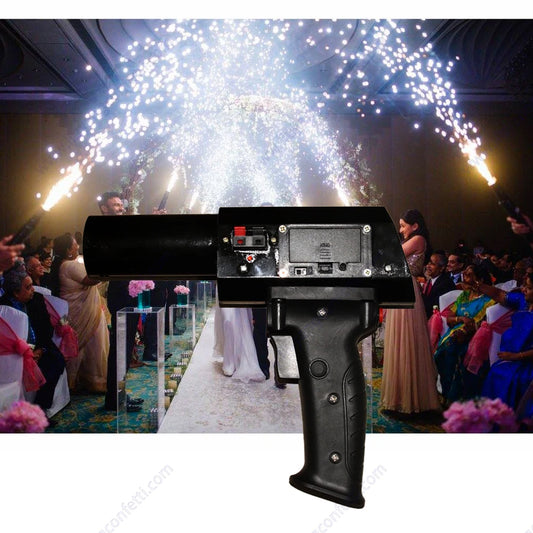 Wedding Party Indoor Ice Pyrotechnic Cold Pyro Machine Gun Fountain Firework HandHeld Fire Shooter Birthday Sparkler Stage Spark