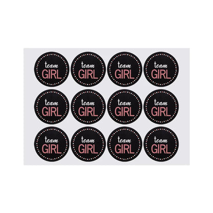 24/48pcs Team Boy Team Girl Stickers Boy or Girl Vote Sticker for Gender Reveal Party Creative Decoration Baby Shower Supplies 6
