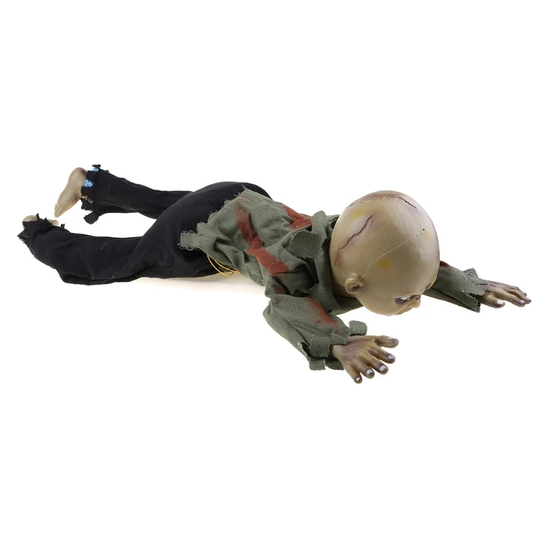 2025 New Animated Crawling Baby Zombie Scary Ghost Babies Doll Haunted Halloween Decor Props Supplies