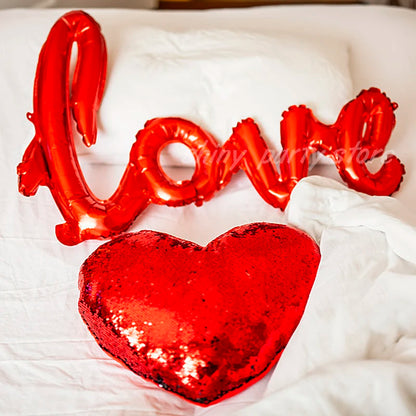 108cm Big Red Letter LOVE Foil Balloons Wedding Anniversary Valentine's Day Proposal Aluminum Balloon Baby Shower Globos Decor