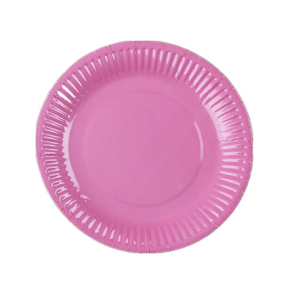 10PCS/LOT Multi-Colored Disk Disposable Plates Cake Paper Pan DIY Decoration for Kids Birthday Party Wedding Tableware Supply