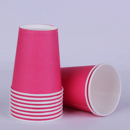 10PCS/LOT Multi-Colored Disk Disposable Plates Cake Paper Pan DIY Decoration for Kids Birthday Party Wedding Tableware Supply