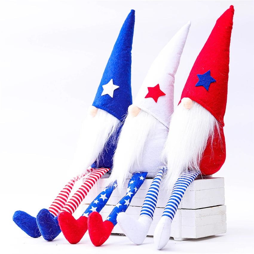 16 Styles American Independence Day Decoration Gnome Doll Patriotic Veterans Day Plush Gnome Doll 4th of July Decor Easter Gnome