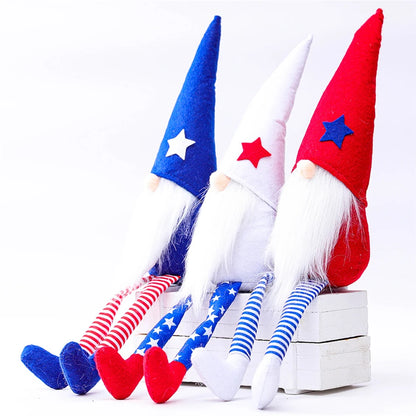 16 Styles American Independence Day Decoration Gnome Doll Patriotic Veterans Day Plush Gnome Doll 4th of July Decor Easter Gnome