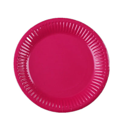 10PCS/LOT Multi-Colored Disk Disposable Plates Cake Paper Pan DIY Decoration for Kids Birthday Party Wedding Tableware Supply