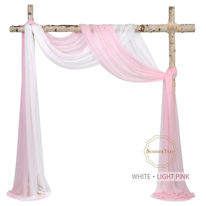 10 Meters Wedding Arch Drape Fabric Sheer Chiffon Tulle Curtain Draping Backdrop Party Supplies Home Drapery Ceremony Decoration