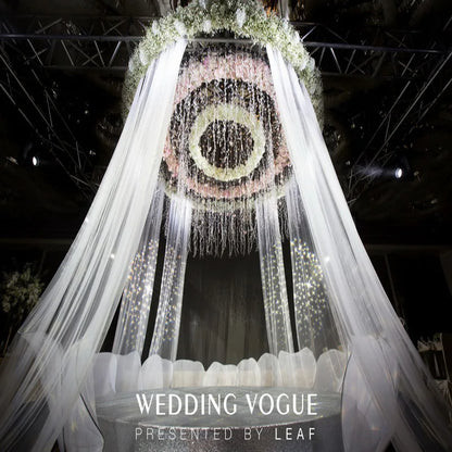 48cm *5*10*15m transparent crystal organza tulle roll fabric for hanging wedding party home decoration new year decoration