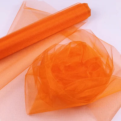 48cm *5*10*15m transparent crystal organza tulle roll fabric for hanging wedding party home decoration new year decoration