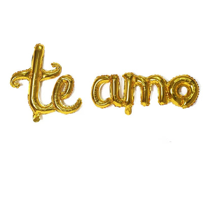 1pc 16inch Te amo Balloon Spanish I Love You Foil Letter Baloon Valentine's Day Wedding Anniversary Decoration Supplies Globos