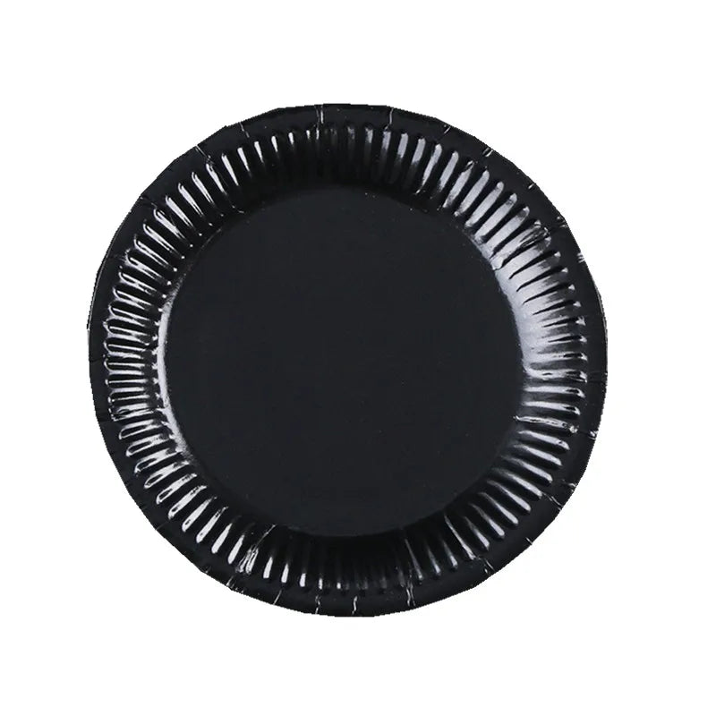 10PCS/LOT Multi-Colored Disk Disposable Plates Cake Paper Pan DIY Decoration for Kids Birthday Party Wedding Tableware Supply