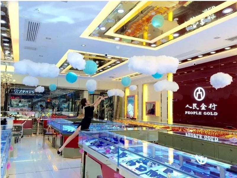 Artificial Cotton Clouds Decoration White 3D Ceiling Interior Cloud Decor Living Room DIY Wedding Party Decoration Props