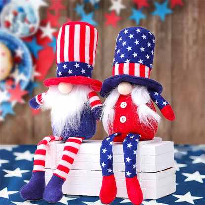 16 Styles American Independence Day Decoration Gnome Doll Patriotic Veterans Day Plush Gnome Doll 4th of July Decor Easter Gnome