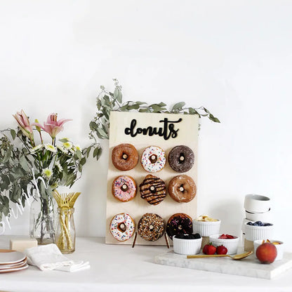DIY Wooden Donut Wall Rustic Wedding Decoration Table Donut Party Decor Baby Shower Anniversary Birthday Event Party Favor