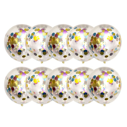 20/50pcs Gold Confetti Latex Balloons Glitter Clear Transparent Helium Balloon Wedding Baby Shower Birthday Party Decorations