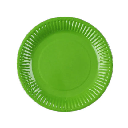 10PCS/LOT Multi-Colored Disk Disposable Plates Cake Paper Pan DIY Decoration for Kids Birthday Party Wedding Tableware Supply