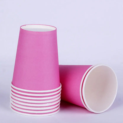 10PCS/LOT Multi-Colored Disk Disposable Plates Cake Paper Pan DIY Decoration for Kids Birthday Party Wedding Tableware Supply