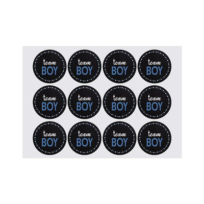 24/48pcs Team Boy Team Girl Stickers Boy or Girl Vote Sticker for Gender Reveal Party Creative Decoration Baby Shower Supplies 6
