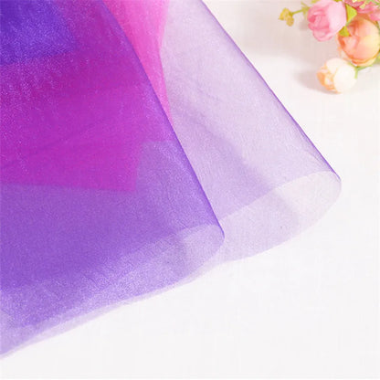 48cm *5*10*15m transparent crystal organza tulle roll fabric for hanging wedding party home decoration new year decoration