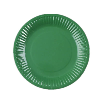 10PCS/LOT Multi-Colored Disk Disposable Plates Cake Paper Pan DIY Decoration for Kids Birthday Party Wedding Tableware Supply