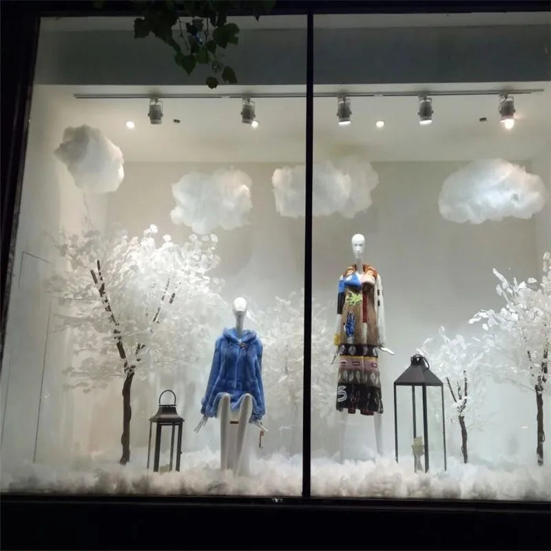 Artificial Cotton Clouds Decoration White 3D Ceiling Interior Cloud Decor Living Room DIY Wedding Party Decoration Props