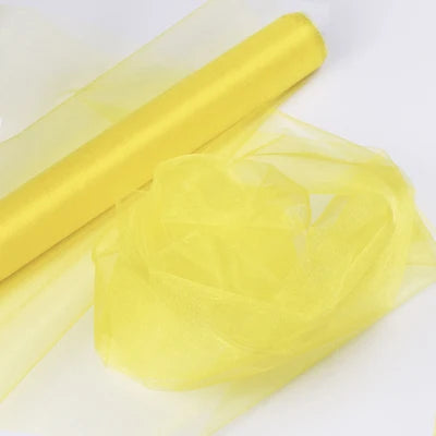 48cm *5*10*15m transparent crystal organza tulle roll fabric for hanging wedding party home decoration new year decoration