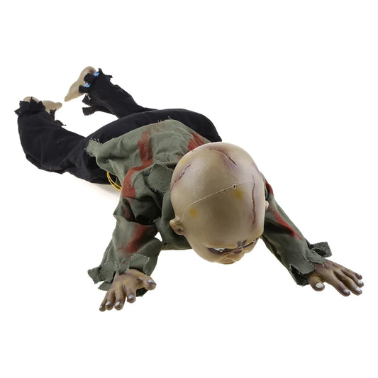 2025 New Animated Crawling Baby Zombie Scary Ghost Babies Doll Haunted Halloween Decor Props Supplies