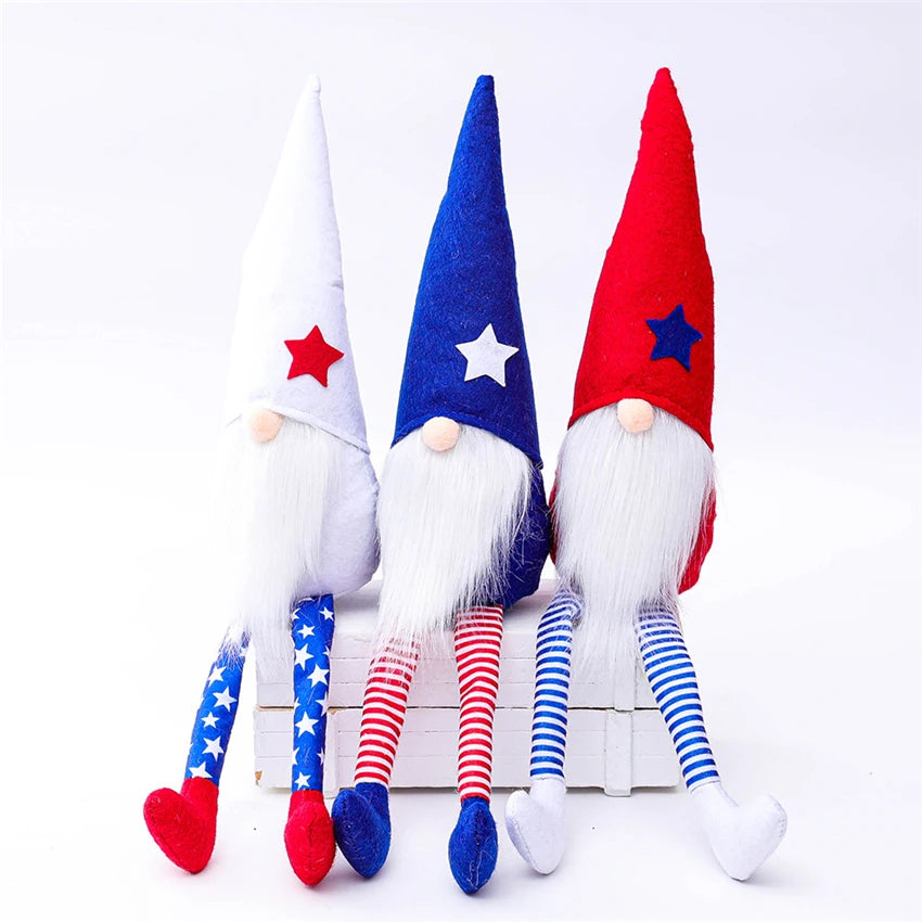 16 Styles American Independence Day Decoration Gnome Doll Patriotic Veterans Day Plush Gnome Doll 4th of July Decor Easter Gnome