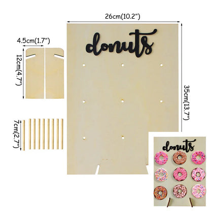 DIY Wooden Donut Wall Rustic Wedding Decoration Table Donut Party Decor Baby Shower Anniversary Birthday Event Party Favor