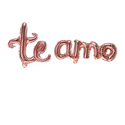 1pc 16inch Te amo Balloon Spanish I Love You Foil Letter Baloon Valentine's Day Wedding Anniversary Decoration Supplies Globos