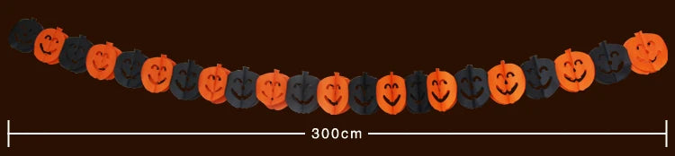 New 3M Halloween Terror Hanging Garland Bunting Bat Vampire Pumpkin Ghosts Spider Paper Banner Happy Party For Home Decorations