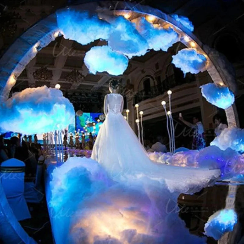 Artificial Cotton Clouds Decoration White 3D Ceiling Interior Cloud Decor Living Room DIY Wedding Party Decoration Props
