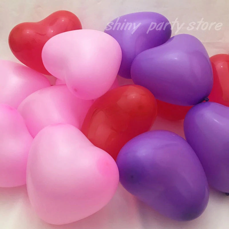 20/50pcs White Heart Balloons Love Inflatable Air Helium Balloon Valentine's Day Marriage Wedding Birthday Party Decor Supplies