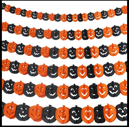 New 3M Halloween Terror Hanging Garland Bunting Bat Vampire Pumpkin Ghosts Spider Paper Banner Happy Party For Home Decorations