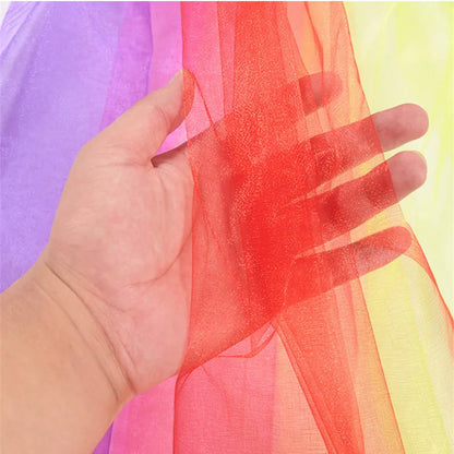 48cm *5*10*15m transparent crystal organza tulle roll fabric for hanging wedding party home decoration new year decoration