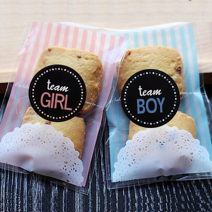 24/48pcs Team Boy Team Girl Stickers Boy or Girl Vote Sticker for Gender Reveal Party Creative Decoration Baby Shower Supplies 6