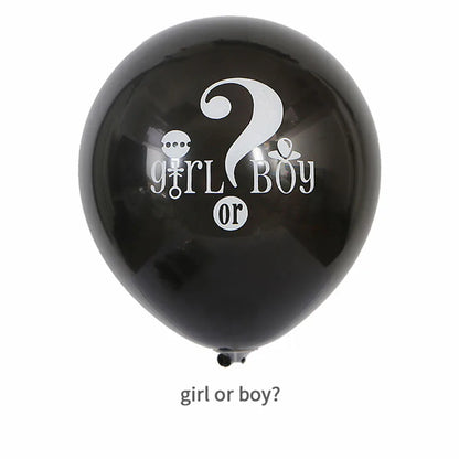 10pcs 10inch Latex Balloons Black He Or She Gender Reveal Decor Globos Helium Air Balls Baby Shower Birthday Party  Decorate