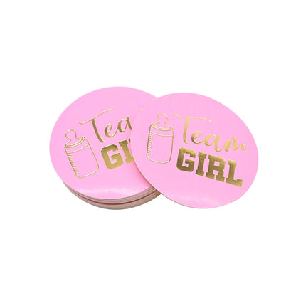 24/48pcs Team Boy Team Girl Stickers Boy or Girl Vote Sticker for Gender Reveal Party Creative Decoration Baby Shower Supplies 6