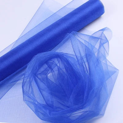 48cm *5*10*15m transparent crystal organza tulle roll fabric for hanging wedding party home decoration new year decoration
