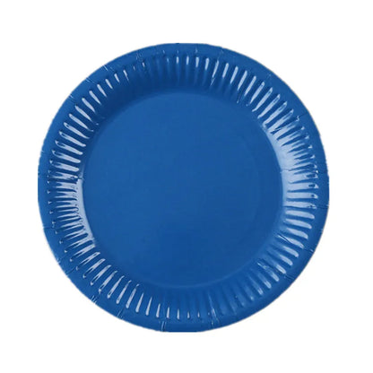 10PCS/LOT Multi-Colored Disk Disposable Plates Cake Paper Pan DIY Decoration for Kids Birthday Party Wedding Tableware Supply