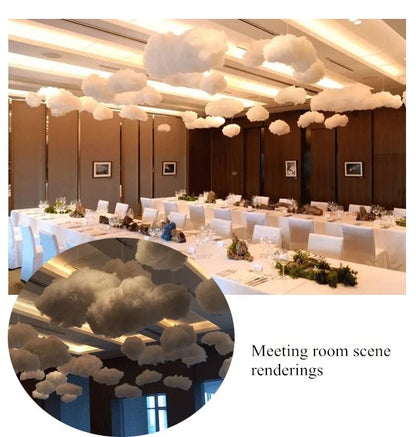 Artificial Cotton Clouds Decoration White 3D Ceiling Interior Cloud Decor Living Room DIY Wedding Party Decoration Props