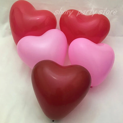20/50pcs White Heart Balloons Love Inflatable Air Helium Balloon Valentine's Day Marriage Wedding Birthday Party Decor Supplies