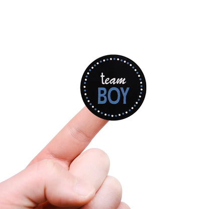 24/48pcs Team Boy Team Girl Stickers Boy or Girl Vote Sticker for Gender Reveal Party Creative Decoration Baby Shower Supplies 6