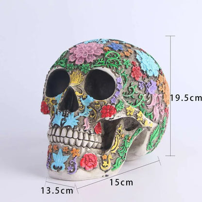 Vilead Creative 1:1 Mexican skulls Ornaments Halloween Party Figurines Home Decoration Medical Model Room Interior Statue Gift