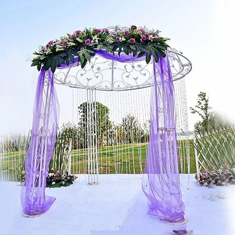 48cm *5*10*15m transparent crystal organza tulle roll fabric for hanging wedding party home decoration new year decoration