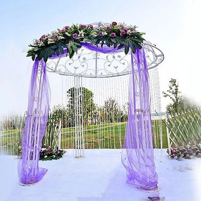 48cm *5*10*15m transparent crystal organza tulle roll fabric for hanging wedding party home decoration new year decoration